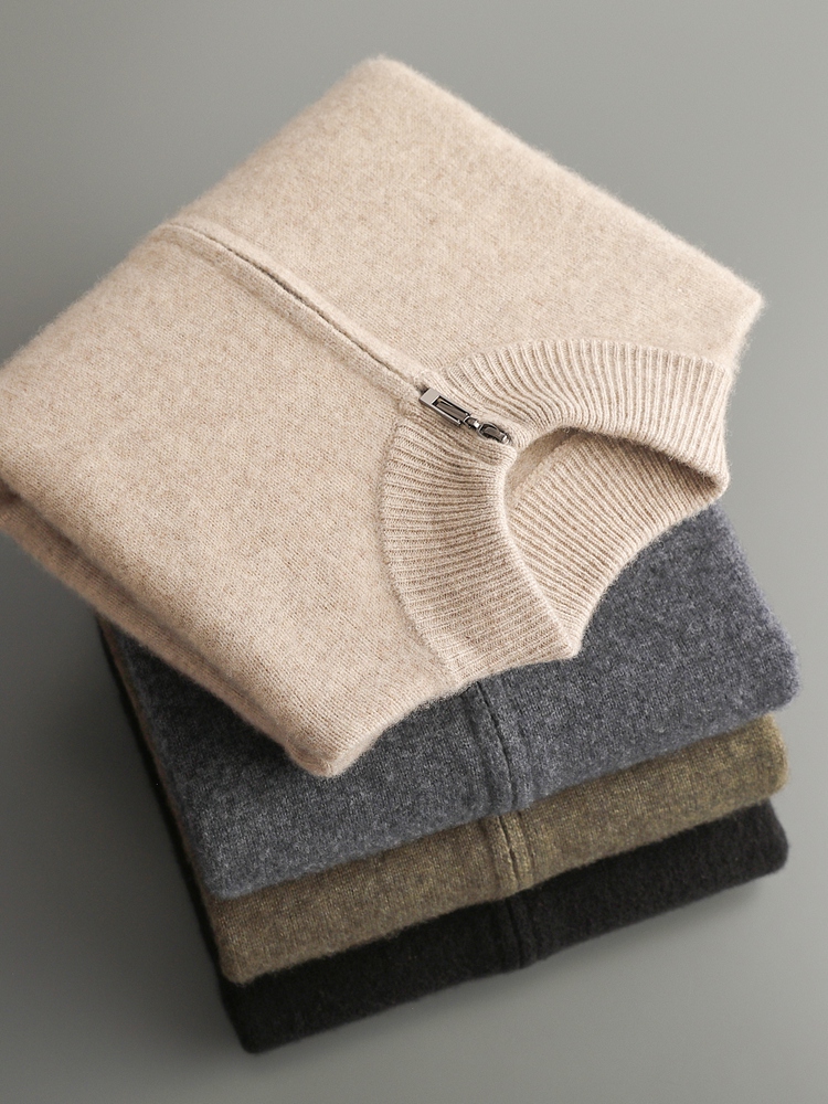 Wool Coat Peacoat - 100% Merinowol Heren Truien Vesten Herfst