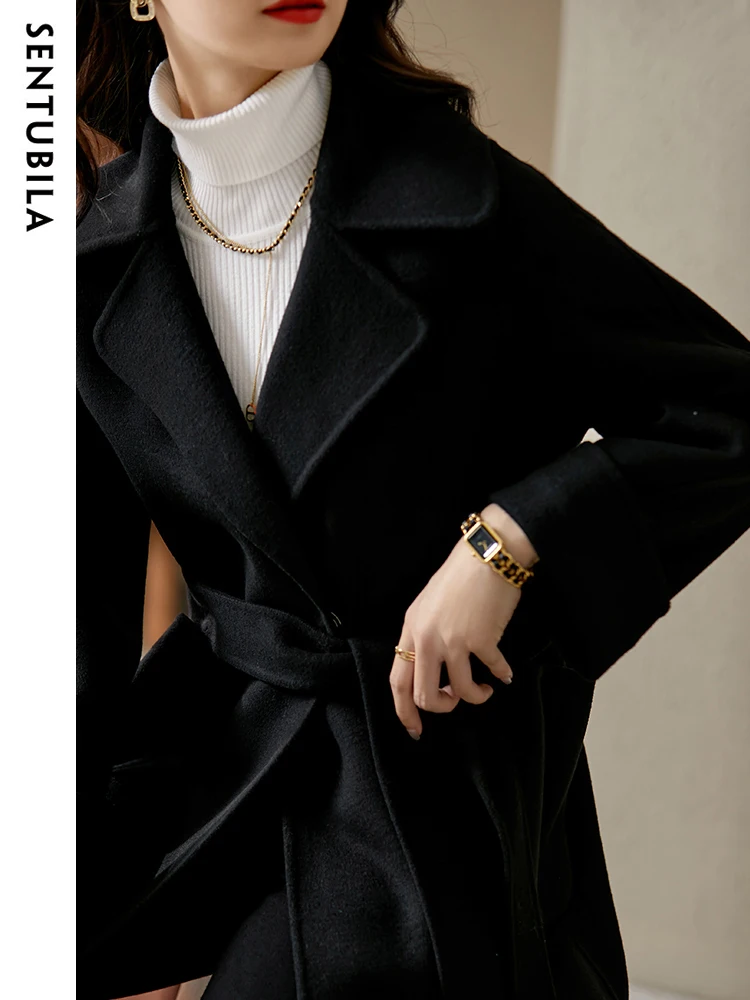 SENTUBILA Vrouwen Winter Wolle - Wool Coat Peacoat recensie en prijs