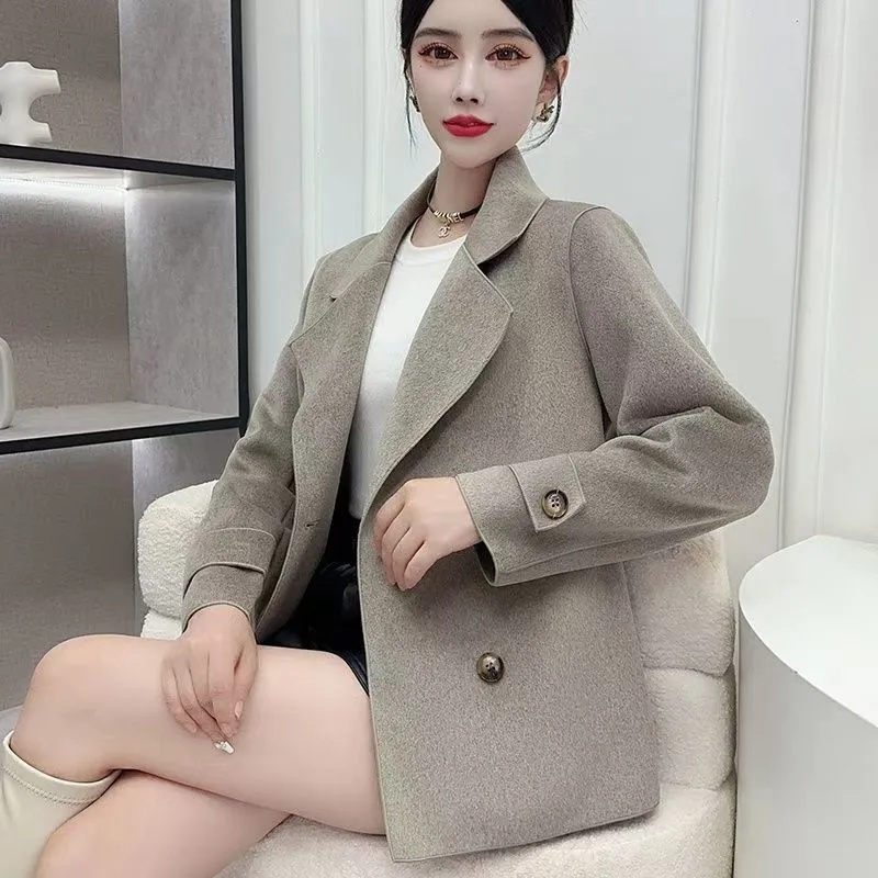 Herfst-winter zwarte wollen ja - Wool Coat Peacoat recensie en prijs