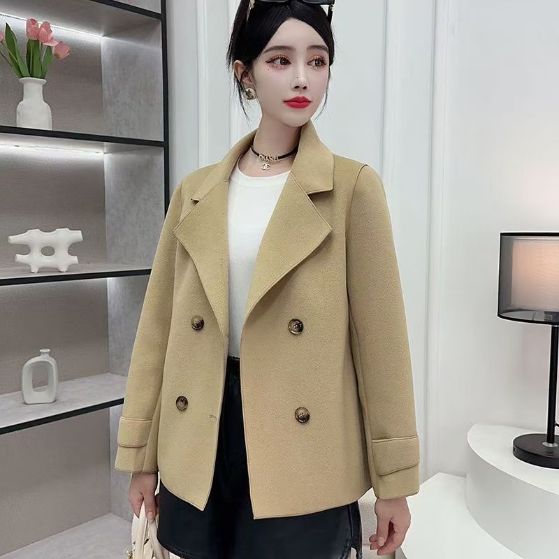 Herfst-winter zwarte wollen ja - Wool Coat Peacoat recensie en prijs