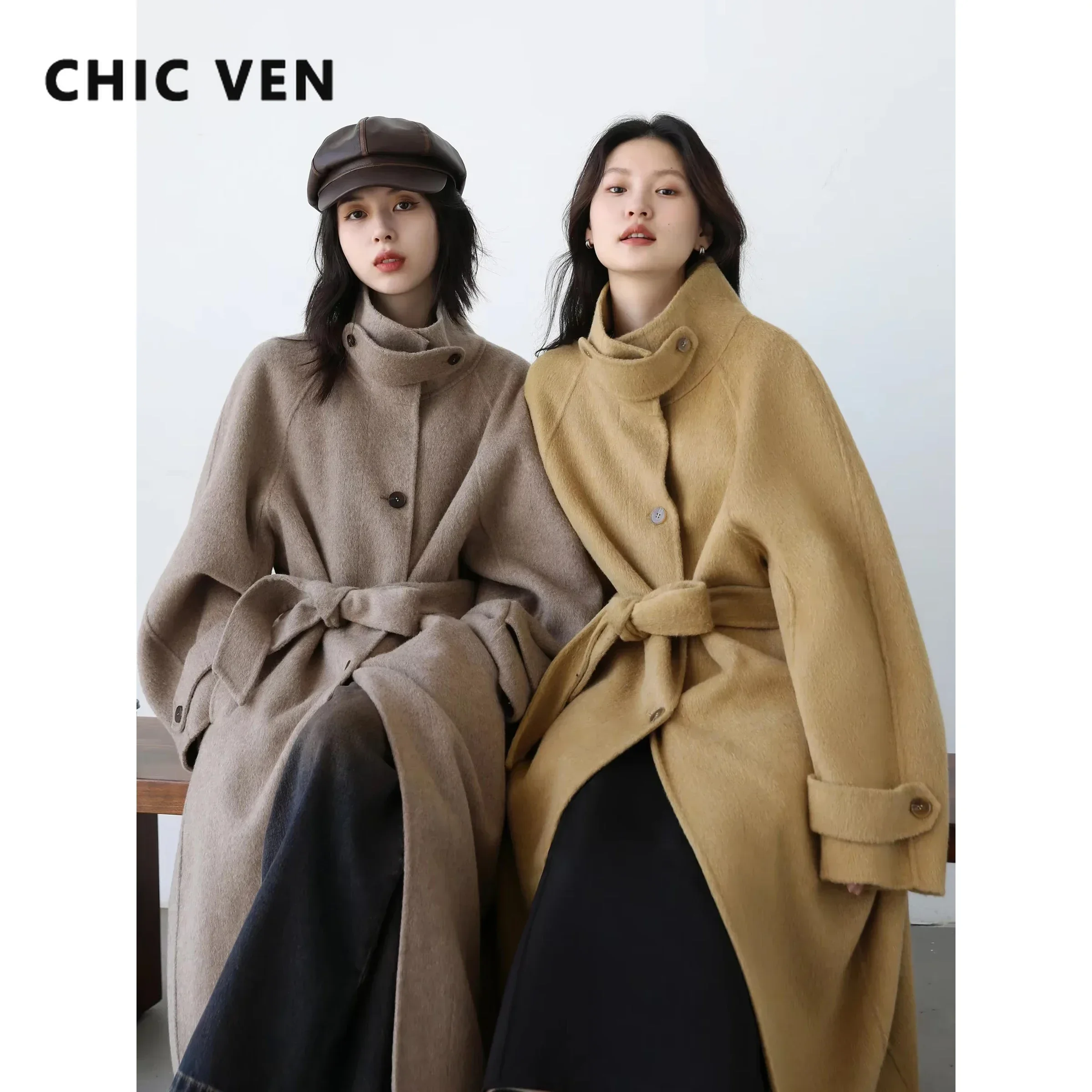 CHIC VEN Koreaanse Vrouwen Wol - Wool Coat Peacoat recensie en prijs