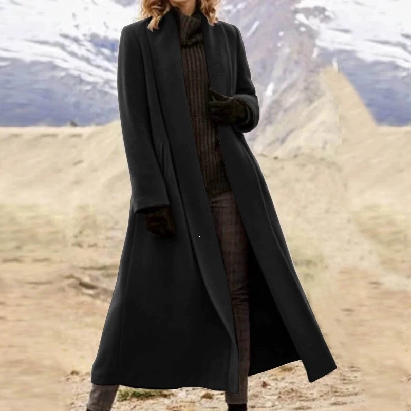 Plus Size Extra Lange Wollen J - Wool Coat Peacoat recensie en prijs